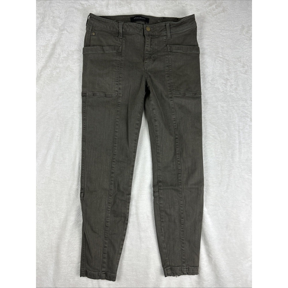 Liverpool Cargo Jeans Women's 10/30 Olive Green The Ankle Cargo Skinny Preppy